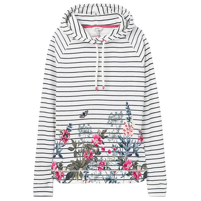 Joules Marlston Floral Print Hooded Sweatshirt